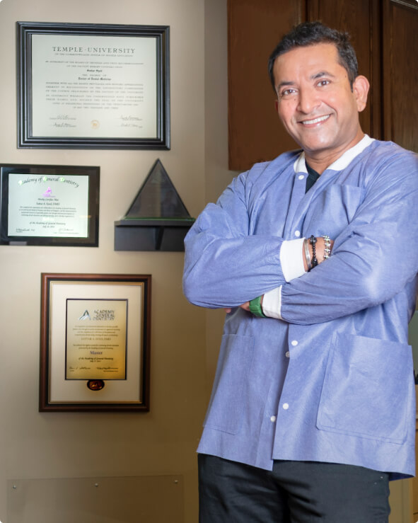 Dr. Syed, family, cosmetic, and implant dentist in Wilmington, Delaware